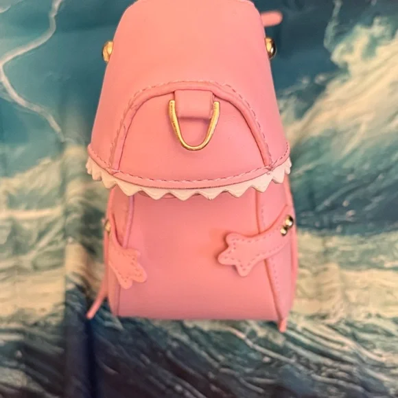 Pink Dino Crossbody Bag - Cute Novelty Shoulder Purse - Picture 6 of 6